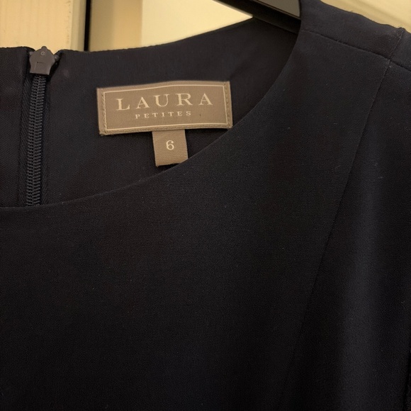 Laura petites Fit and flare navy dress - Picture 3 of 4